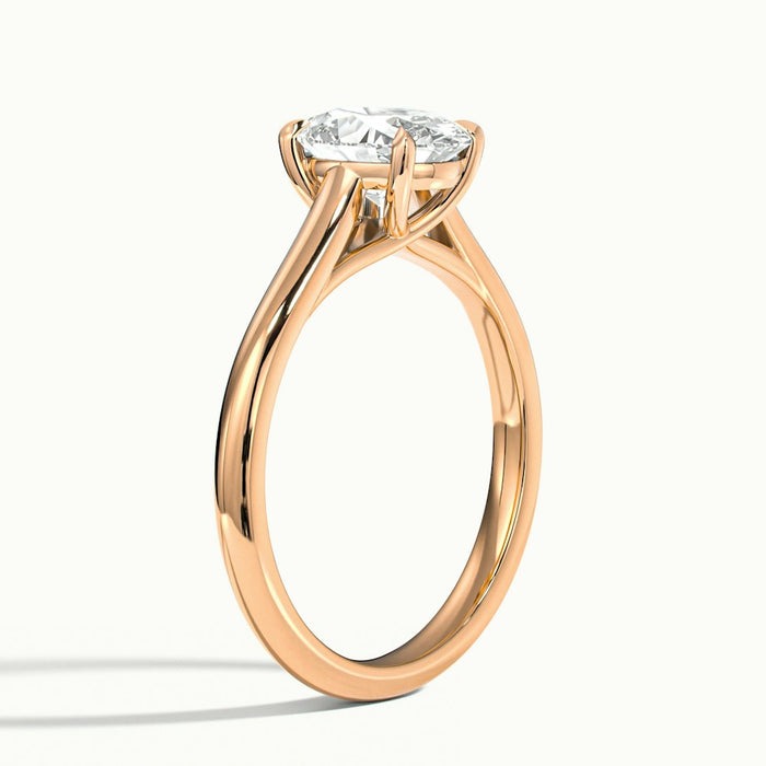 Vixen Oval Temple Moissanite Engagement Ring
